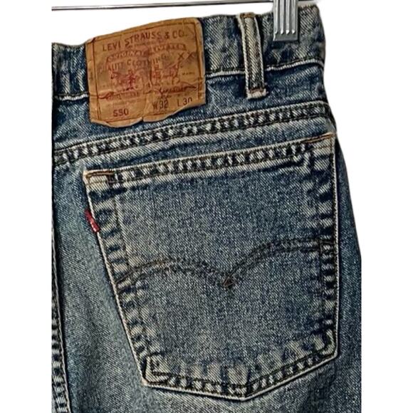 Levis 550 Jeans Mens 31" TAG 32x30 Blue Medium Wash Straight Vintage Made USA - Picture 13 of 15